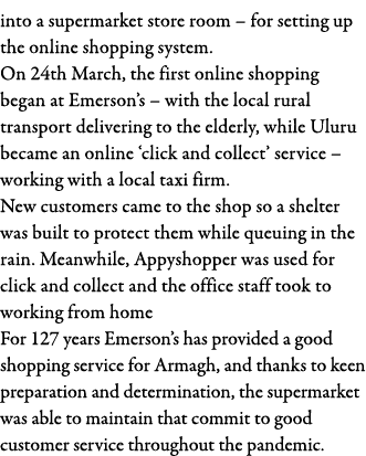 into a supermarket store room   for setting up the online shopping system  On 24th March, the first online shopping b   