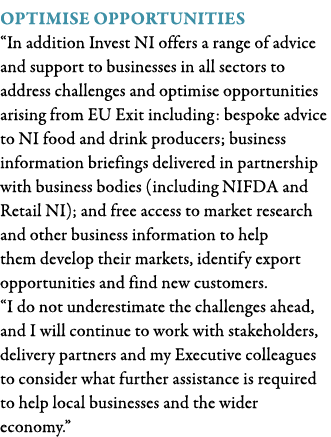Optimise opportunities  In addition Invest NI offers a range of advice and support to businesses in all sectors to ad   