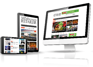 Modern devices with web design template  Vector illustration